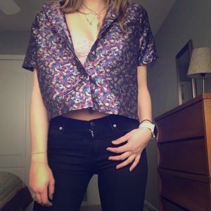 Top Shop cropped button-down